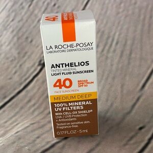 La Roche-Posay Anthelios Tinted Mineral Light Fluid SPF 40 Medium Deep .17 fl oz
